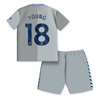 Everton Ashley Young #18 Tredjeställ Barn 2023-24 Korta ärmar (+ Korta byxor)